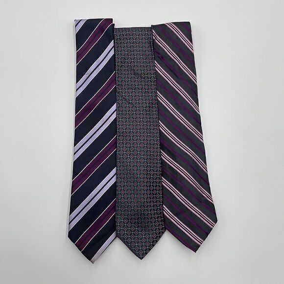 Bundle of three purple Croft and barrow ties - Picture 1 of 8